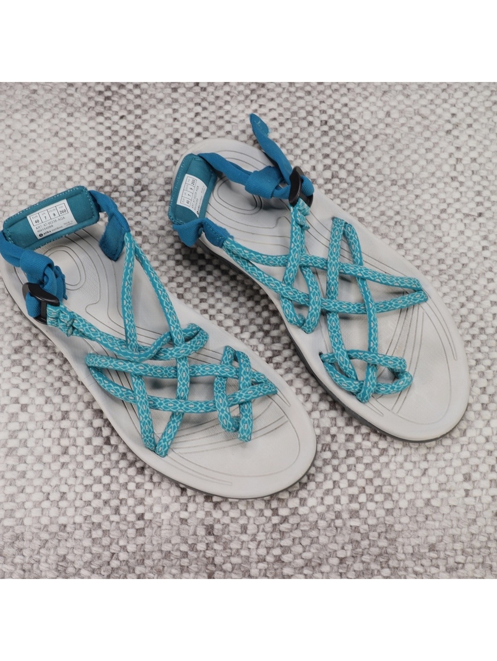 Atika Outdoor Women's Blue Strappy Sandals Size 9 US / 40‎ EU